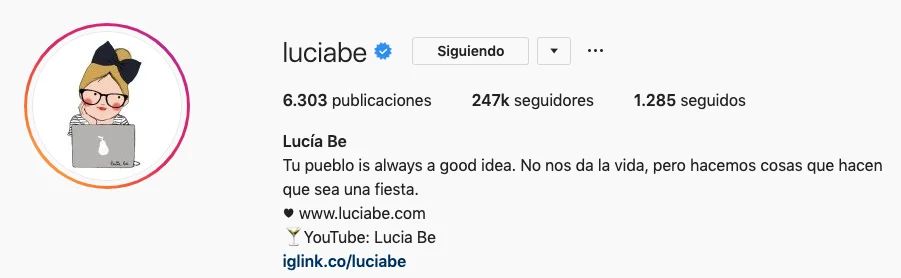 perfil de lucia be